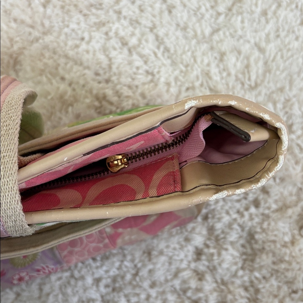 Coach Canvas Patchwork Patterned Bag - well loved! - image 4